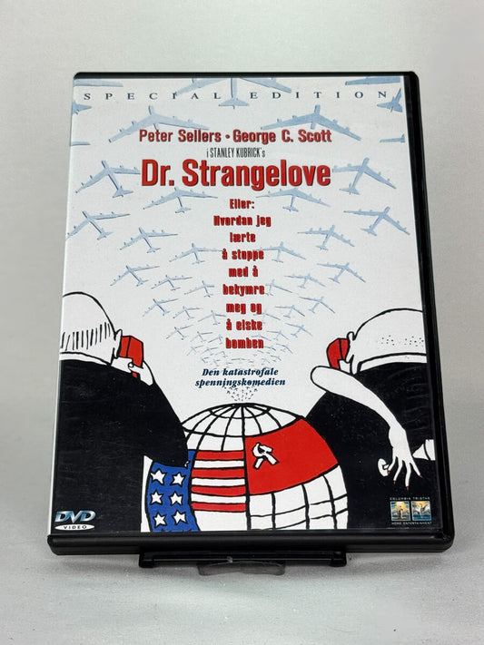 DVD-cover-forside til filmen Dr. Strangelove – Brukt DVD fra nettbutikken Brukbar Film