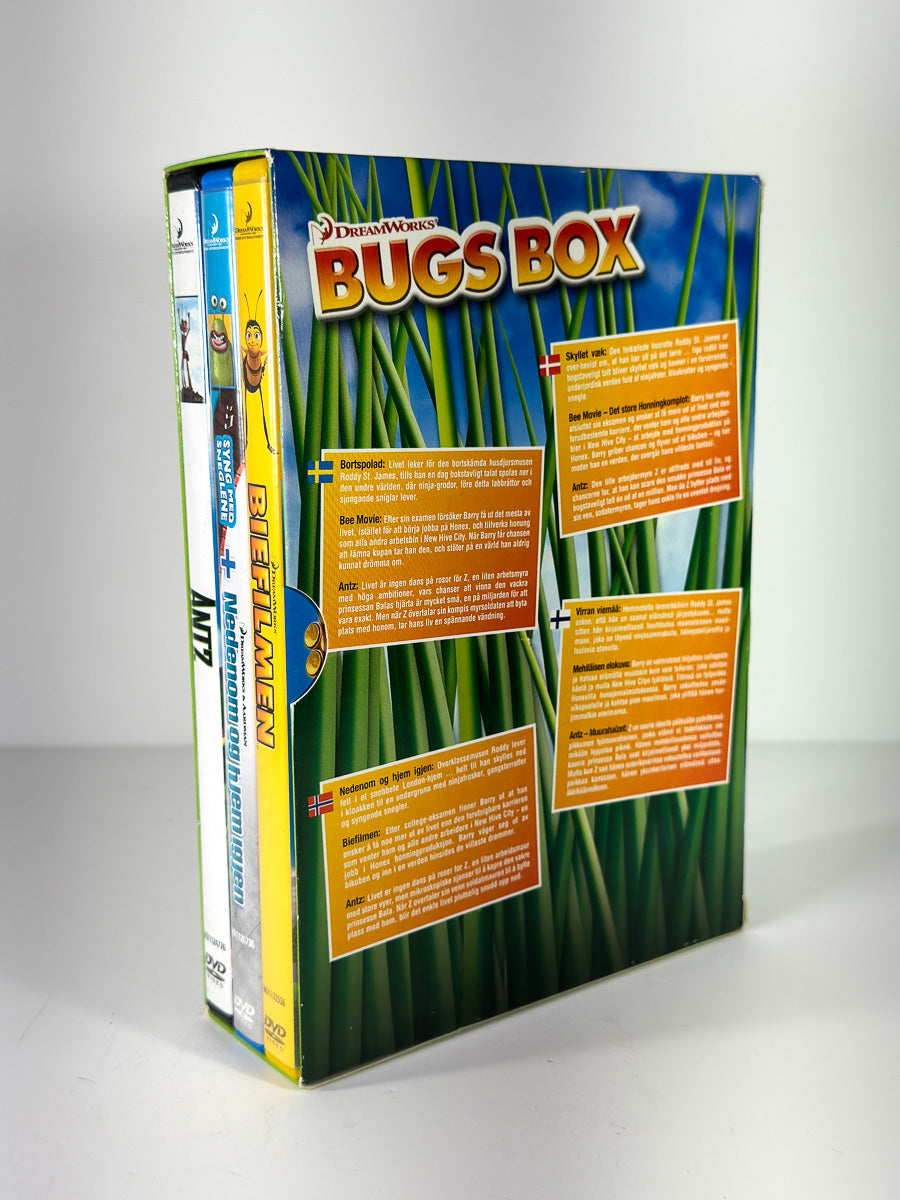 Bakside av cover til DreamWorks – Bugs Box på DVD