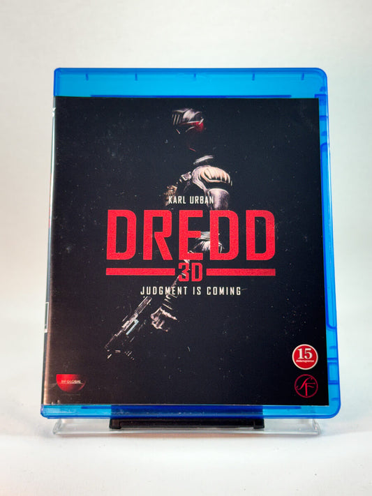 Forside av cover til Dredd 3D, bruktfilm hos nettbutikken Brukbar Film