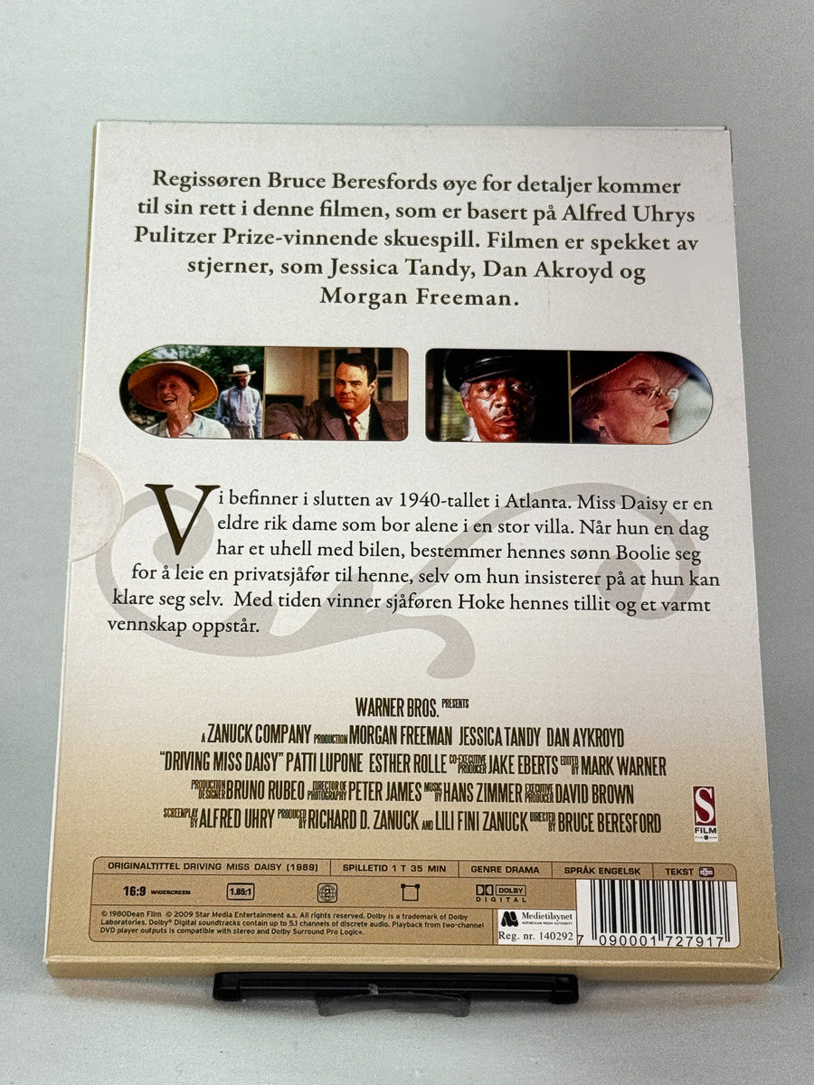 Baksidebilde av Driving Miss Daisy DVD – klassisk drama på brukt DVD fra Brukbar Film