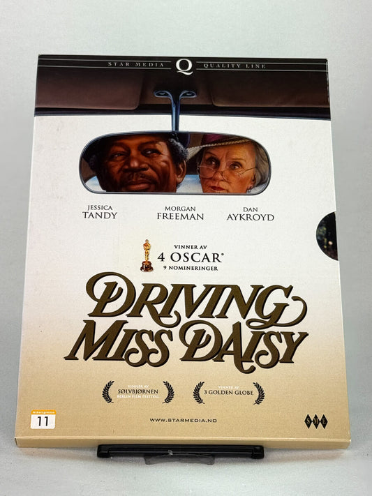 DVD-cover forside til Driving Miss Daisy – Oscar-vinnende film med Morgan Freeman og Jessica Tandy, hos Brukbar Film