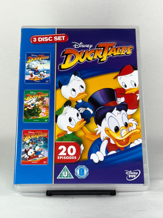 DVD-forside til filmen DuckTales – First Collection Volumes 1–3
Originalt cover brukt for produktbilde i nettbutikken Brukbar Film