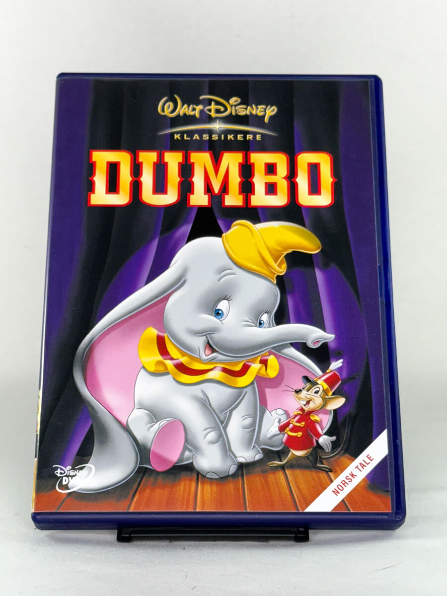 DVD-forside til filmen Dumbo
Originalt cover brukt for produktbilde i nettbutikken Brukbar Film