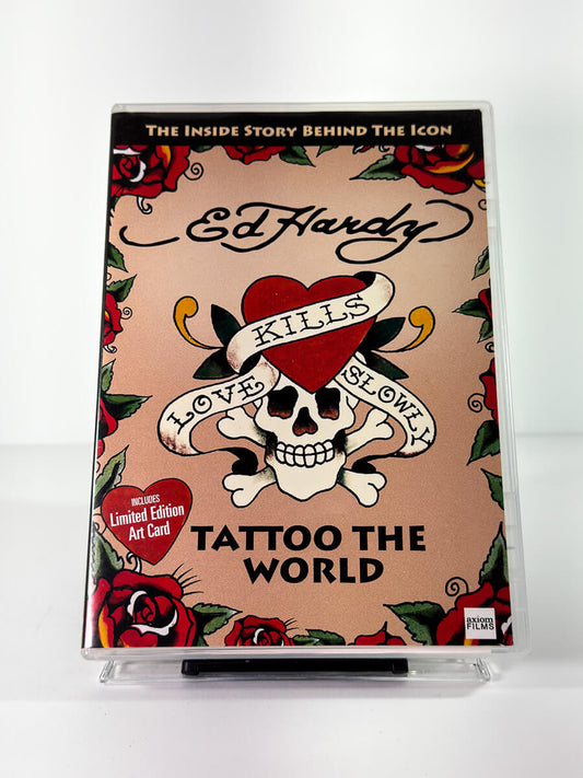 Forside av cover til Ed Hardy Tattoo The World, bruktfilm hos nettbutikken Brukbar Film