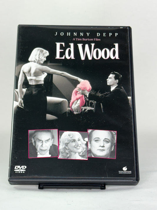 DVD-cover-forside til filmen Ed Wood – Brukt DVD fra nettbutikken Brukbar Film