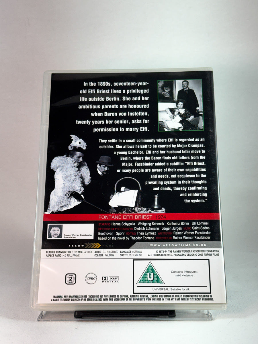 Bakside av cover til Effi Briest, brukt DVD hos Brukbar Film
