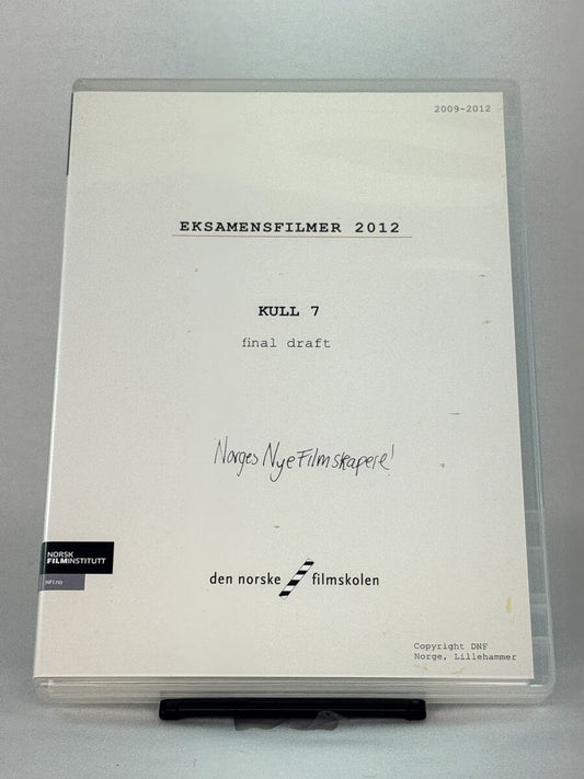DVD-cover-forside til filmen Eksamensfilmer 2012 – Kull 7 – Brukt DVD fra nettbutikken Brukbar Film