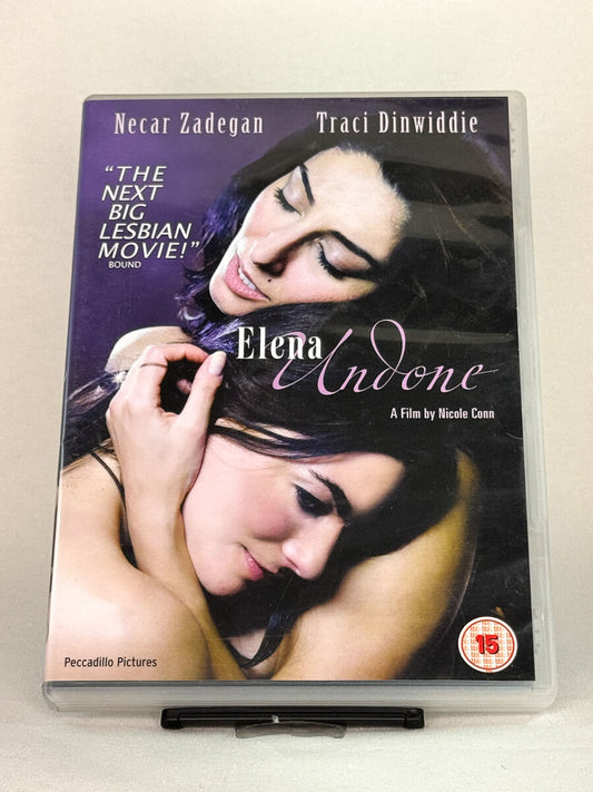 rukt DVD-film Elena Undone – forside av originalt cover, romantisk drama med lesbisk tema hos Brukbar Film