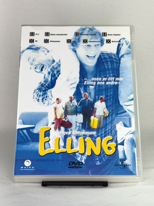 DVD-cover-forside til filmen Elling – Brukt DVD fra nettbutikken Brukbar Film