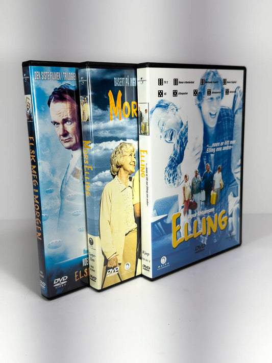 Forside av cover til Elling-trilogien på DVD