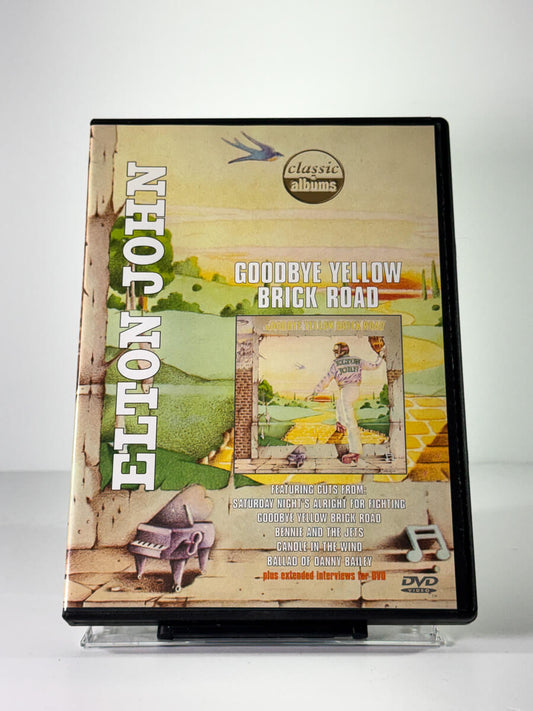 Forside av cover til elton john goodbye yellow brick road, bruktfilm hos nettbutikken Brukbar Film