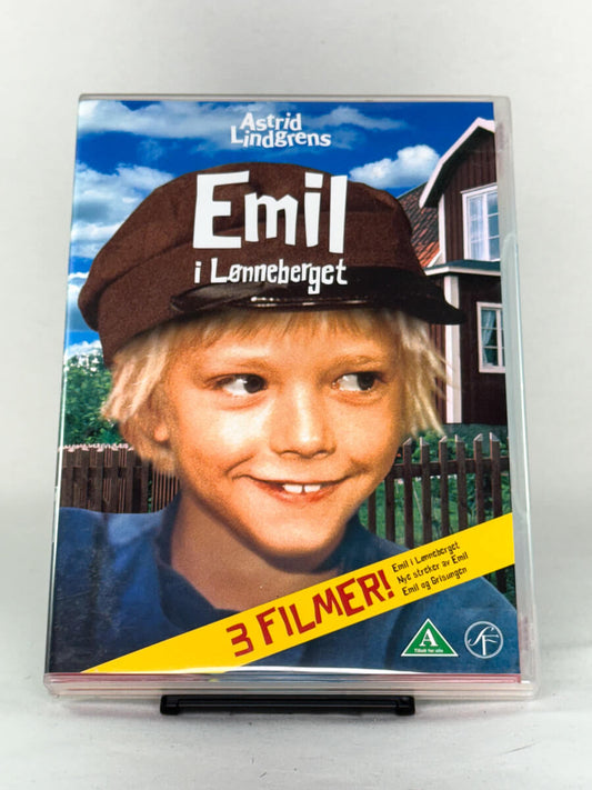 DVD-forside til filmen Emil i Lønneberget (DVD Boks)
Originalt cover brukt for produktbilde i nettbutikken Brukbar Film