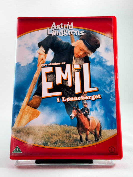 Forside av DVD-cover til Emil i Lønneberget – Nye streker, bruktfilm hos nettbutikken Brukbar Film