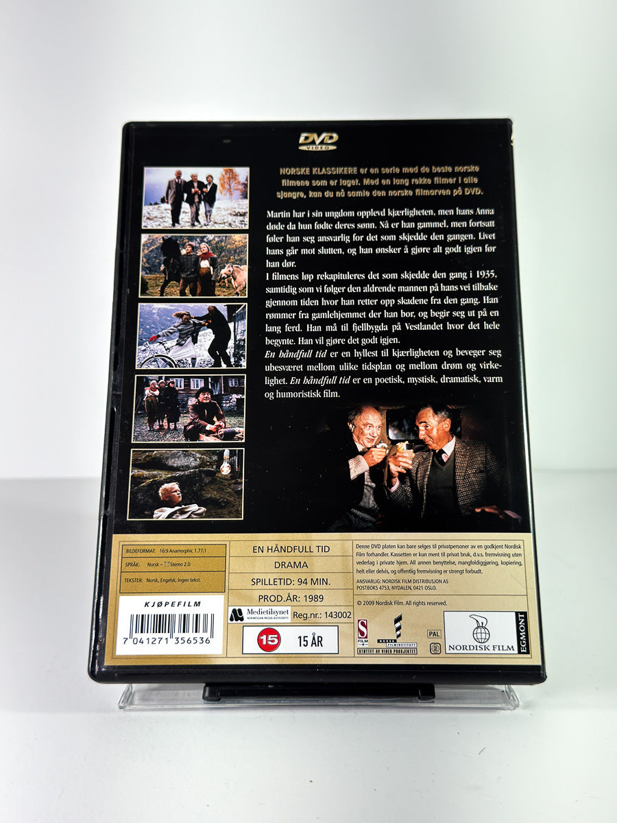 Bakside av cover til En håndfull tid på DVD