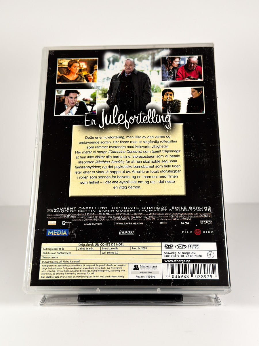 Bakside av cover til En julefortelling på DVD