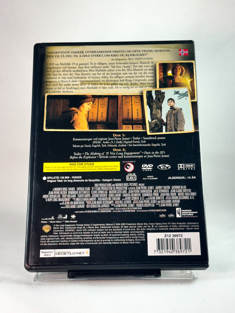 Bakside av cover til En langvarig forlovelse, bruktfilm hos nettbutikken Brukbar Film