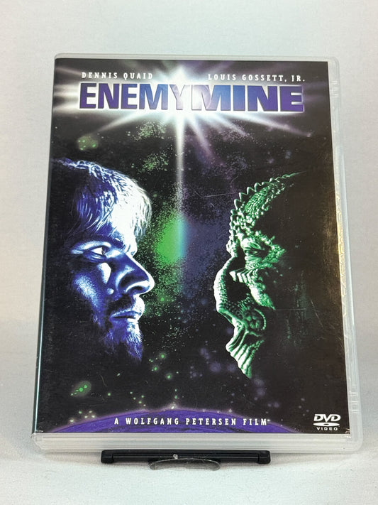 Forside av DVD-cover til Enemy Mine, brukt original DVD hos Brukbar Film