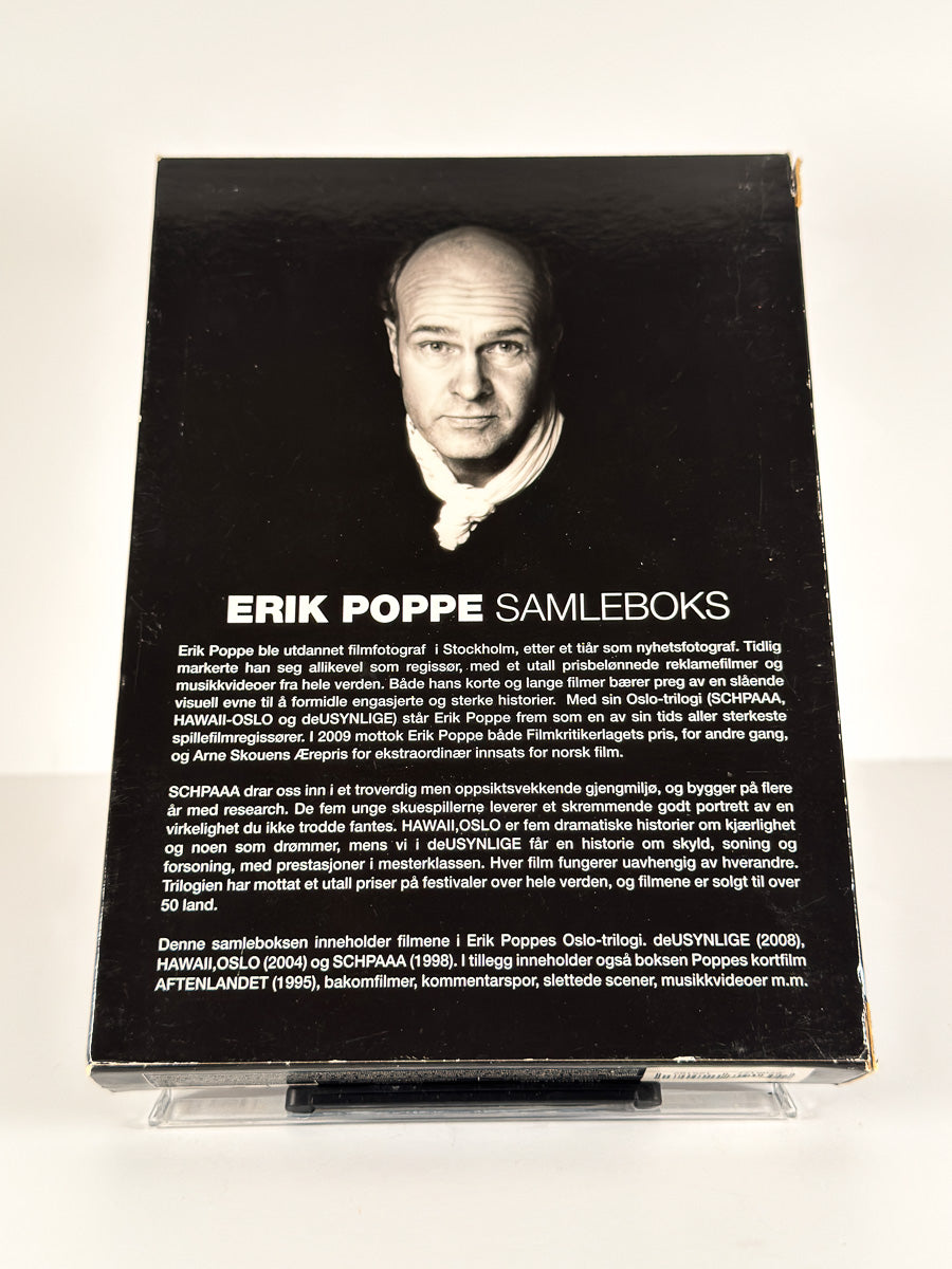 Bakside av cover til Erik Poppe Samleboks på DVD