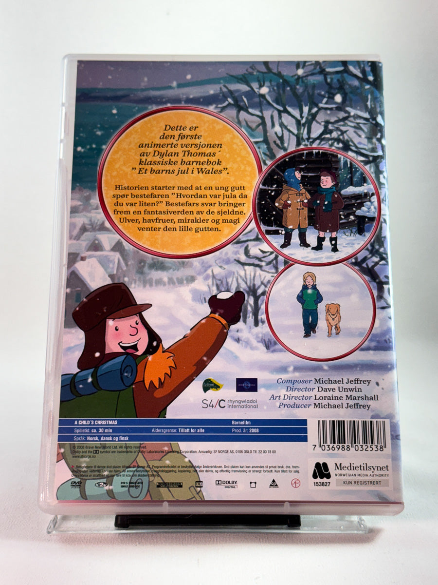 Bakside av DVD-cover til Et barns jul, bruktfilm hos nettbutikken Brukbar Film