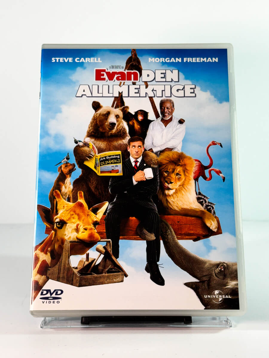 Forside av cover til evan den allmektige, brukt original DVD hos Brukbar Film