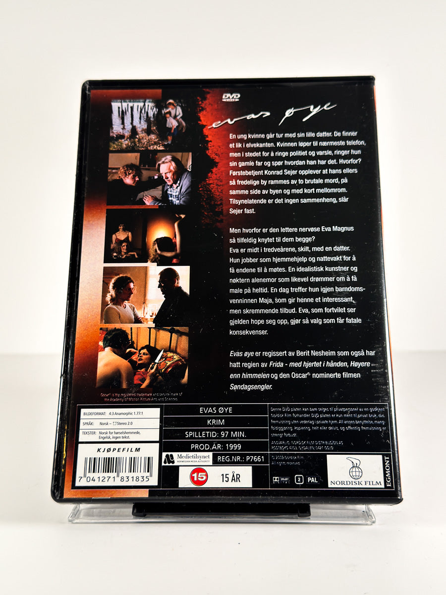 Bakside av cover til Evas øye på DVD