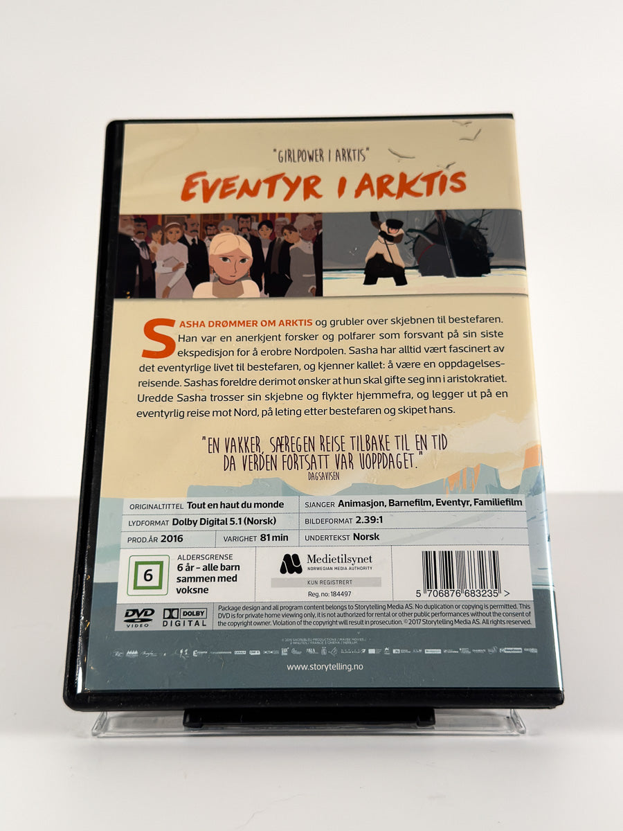 Bakside av cover til Eventyr i Arktis på DVD