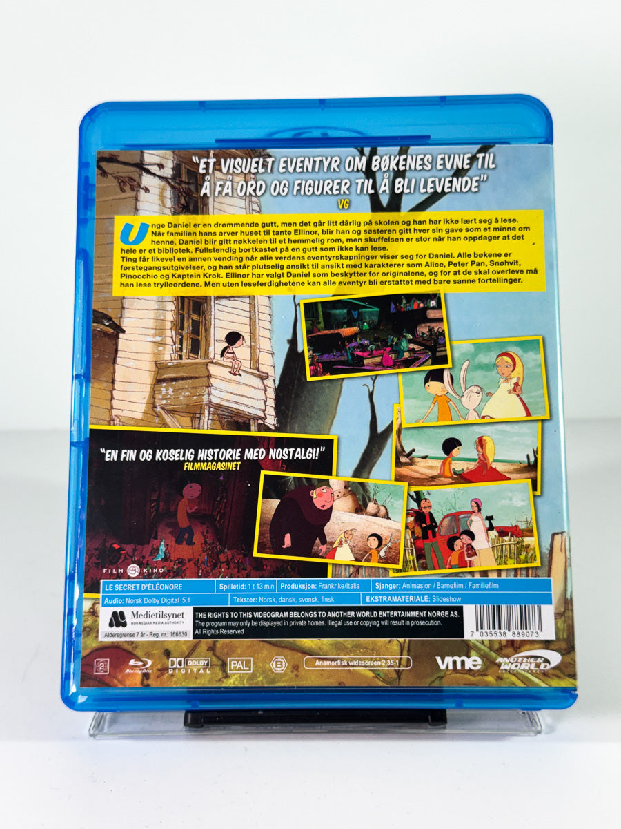 Bakside av cover til Eventyrhuset, bruktfilm på Blu-ray hos Brukbar Film