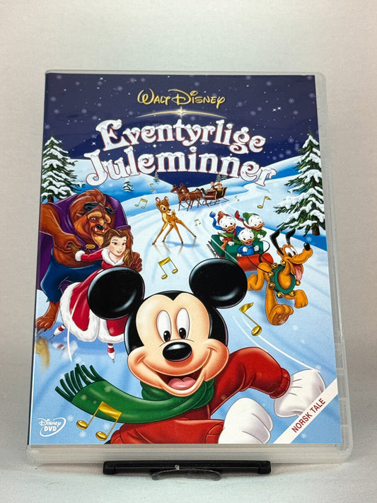 Forside av DVD-cover til Eventyrlige juleminner – Disneys juleklassikere samlet med Mikke, Donald og Bambi, brukt DVD hos Brukbar Film.