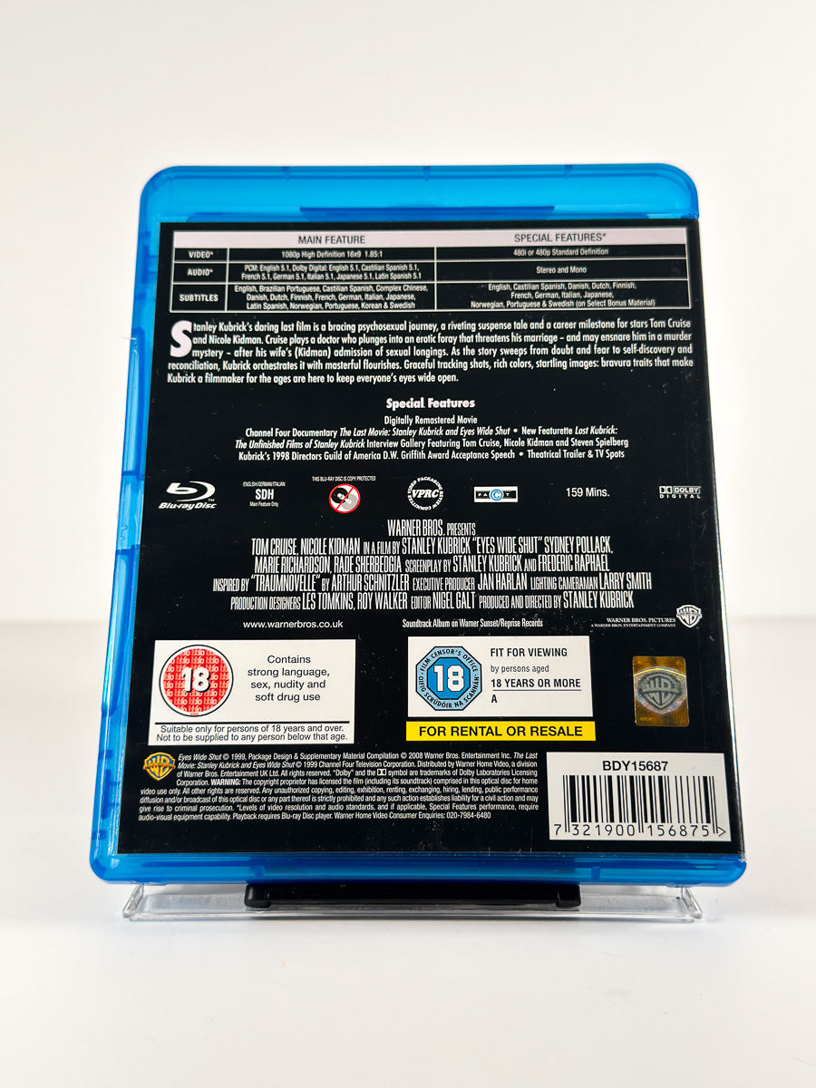 Bakside av cover til Eyes Wide Shut på Blu-ray