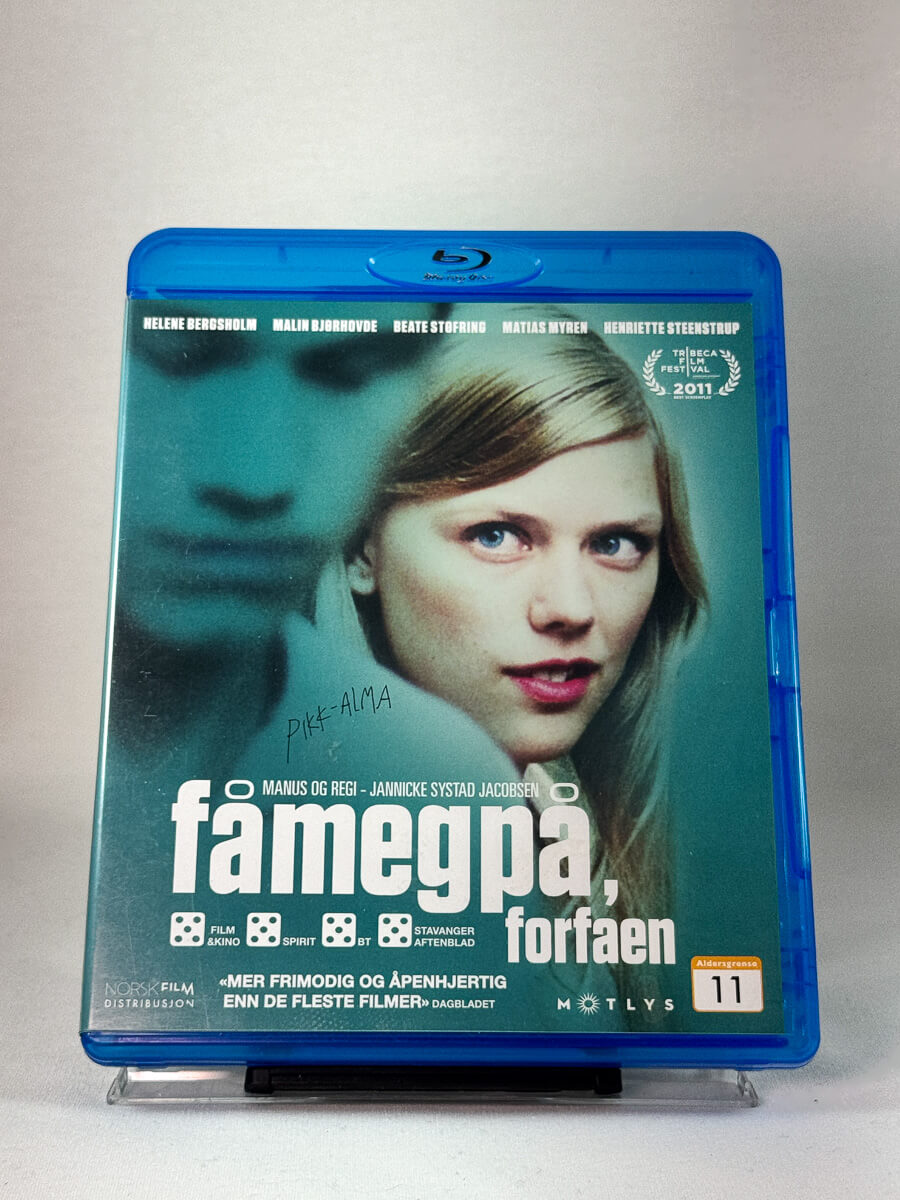 Få meg på, for faen – forside av Blu-ray-cover, norsk drama prisbelønt på festivaler, hos Brukbar Film
