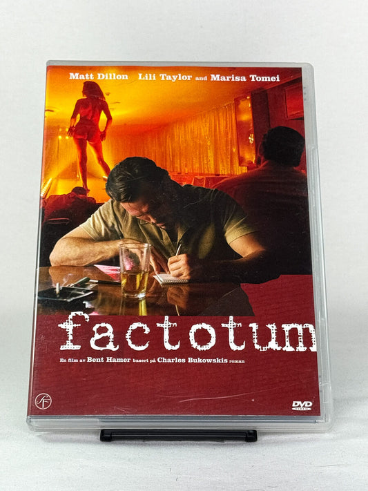 DVD-forside til filmen Factotum
Originalt cover brukt for produktbilde i nettbutikken Brukbar Film