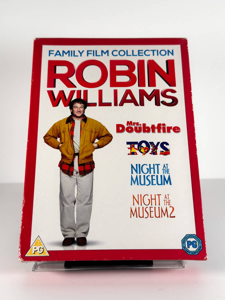 Forside av cover til Family Film Collection: Robin Williams på DVD
