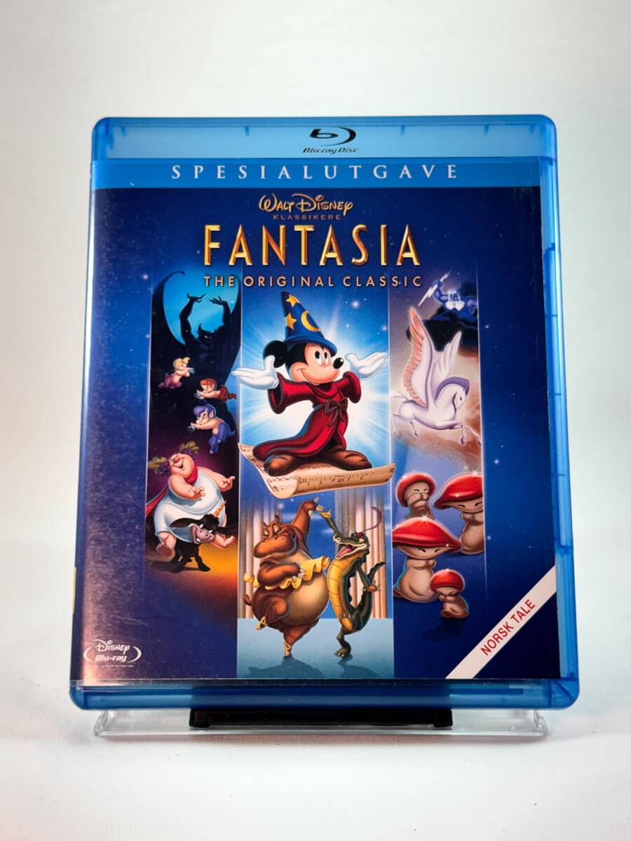 Fantasia – forside av Blu-ray-cover, Disney-klassiker og animert musikkfilm, bruktfilm hos Brukbar Film