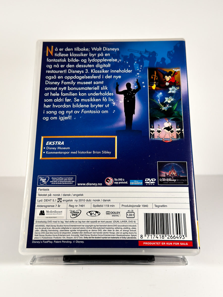 Bakside av cover til Fantasia på DVD