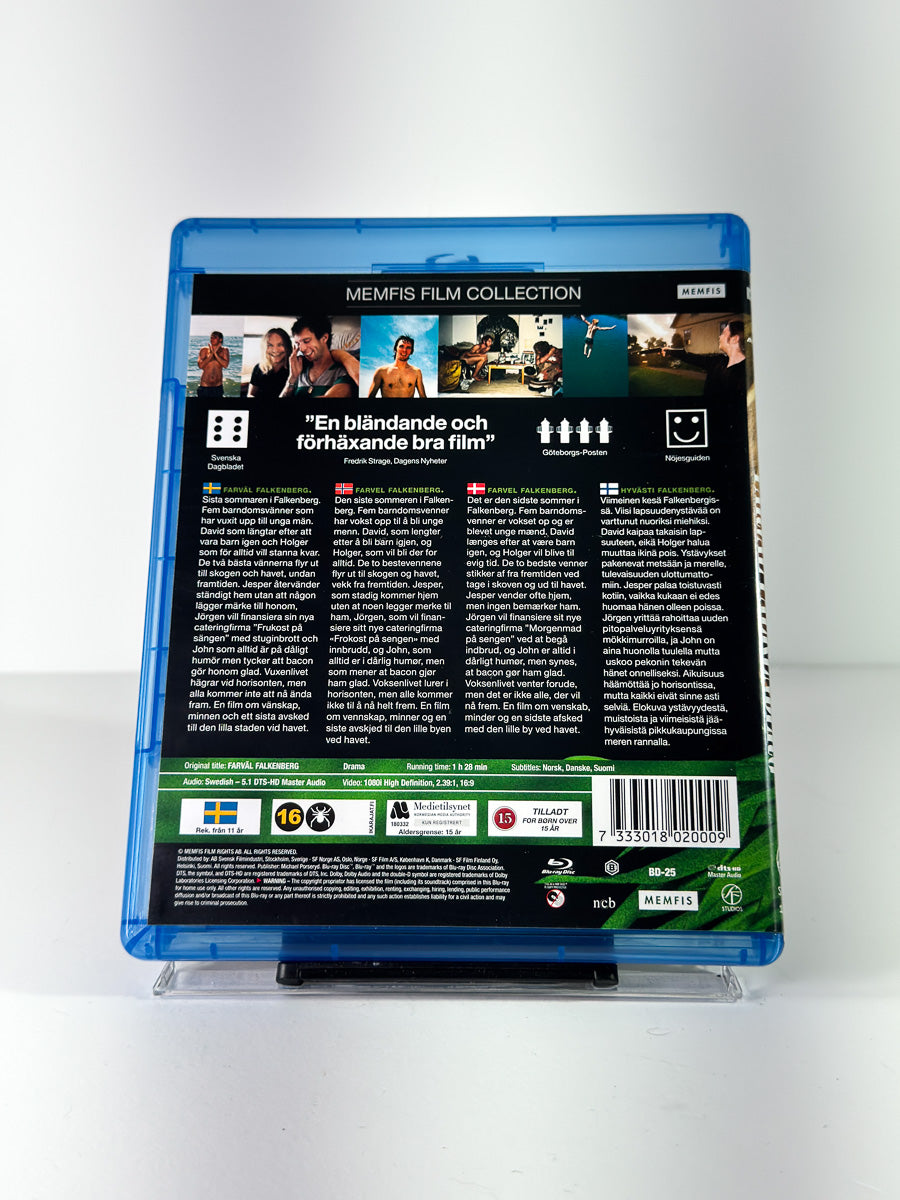 Bakside av cover til Farväl Falkenberg på Blu-ray