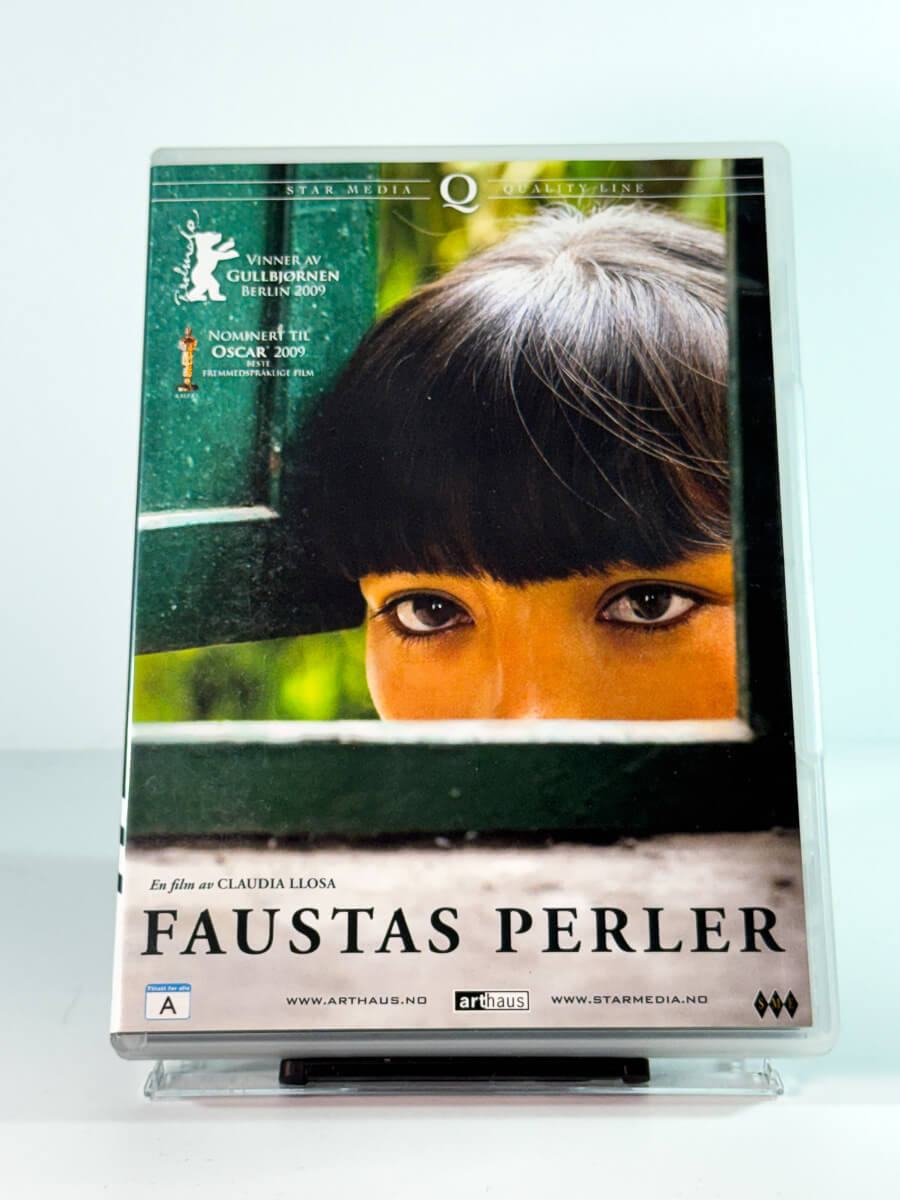 Forside av cover til faustas perler, bruktfilm på DVD hos Brukbar Film