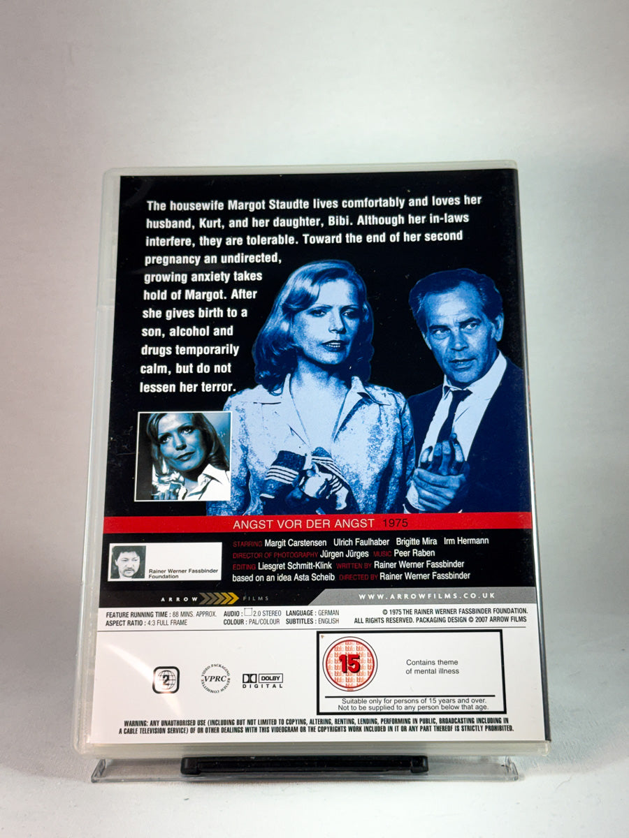 Bakside av cover til Fear of Fear, brukt DVD hos Brukbar Film