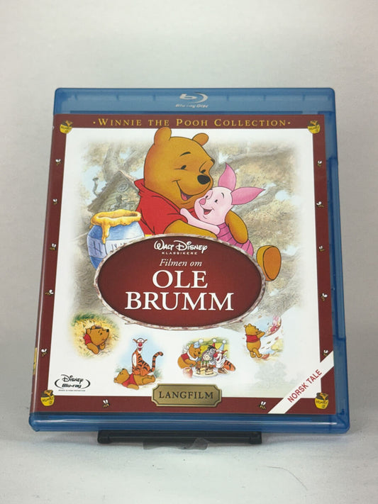 Forside av Blu-ray-cover til Filmen om Ole Brumm – klassisk Disney familiefilm med norsk tale, brukt Blu-ray fra Brukbar Film