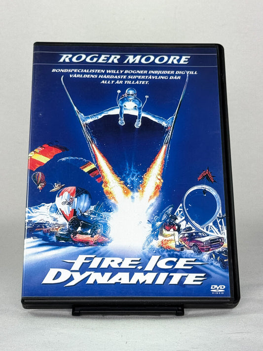 DVD-cover-forside til filmen Fire, Ice & Dynamite – Brukt DVD fra nettbutikken Brukbar Film