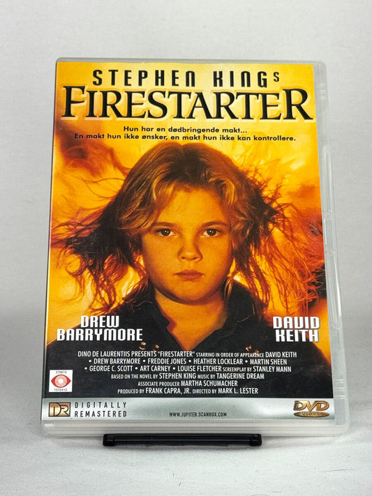 DVD-cover-forside til filmen Firestarter – Brukt DVD fra nettbutikken Brukbar Film