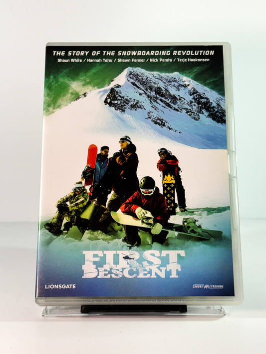 Forside av cover til first descent, bruktfilm på DVD hos Brukbar Film