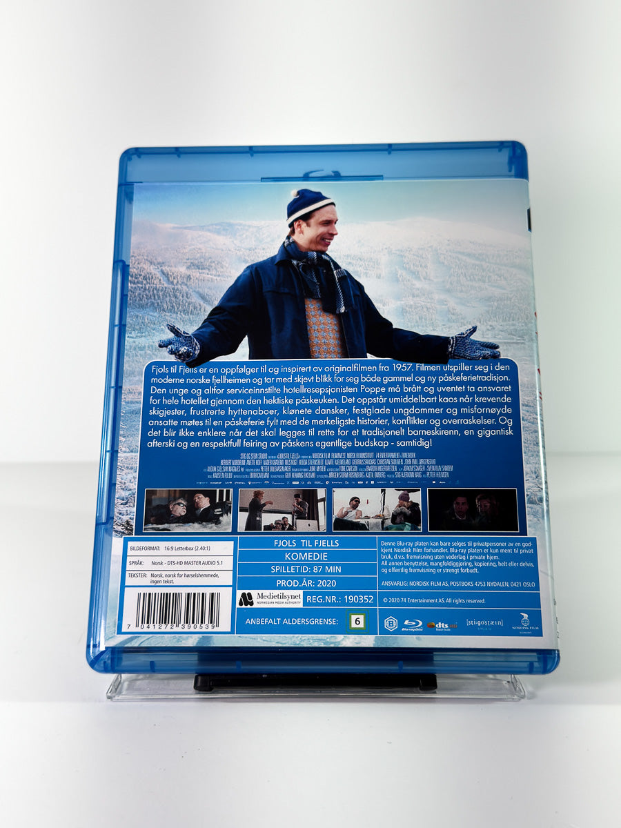 Bakside av cover til Fjols til fjells på Blu-ray