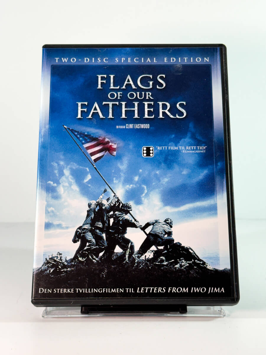 Forside av cover til flags of our fathers, bruktfilm hos nettbutikken Brukbar Film