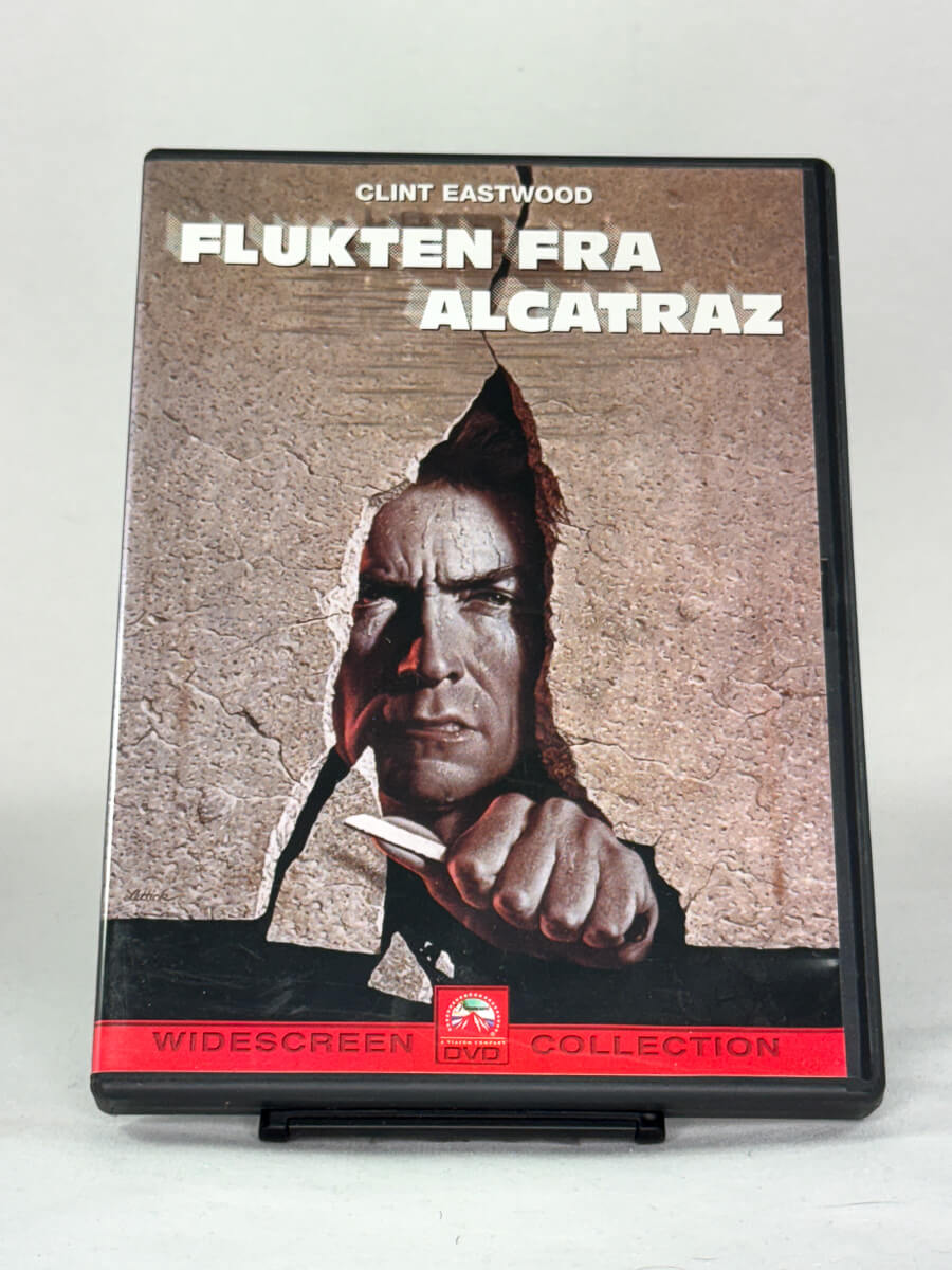 DVD-forside til filmen Flukten fra Alcatraz
Originalt cover brukt for produktbilde i nettbutikken Brukbar Film