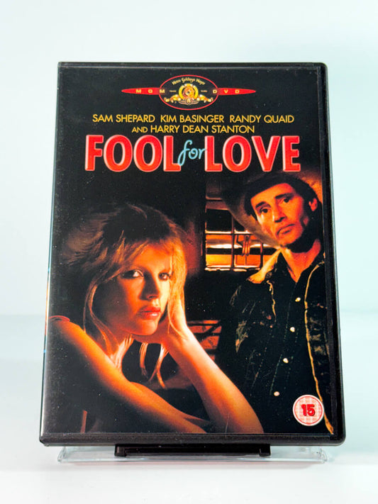 Forside av cover til fool for love, brukt DVD hos Brukbar Film