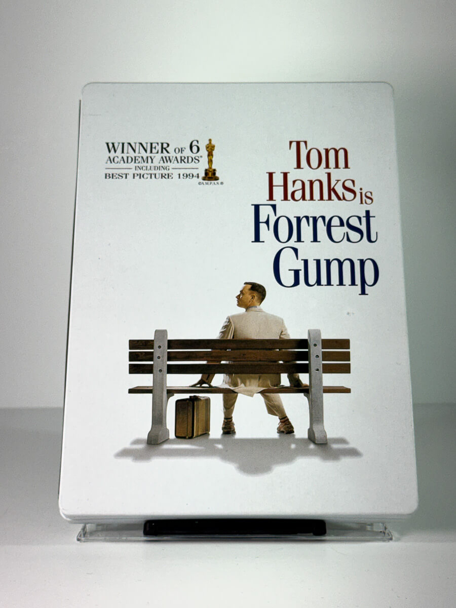 Forside av cover til forrest gump, bruktfilm på DVD hos Brukbar Film