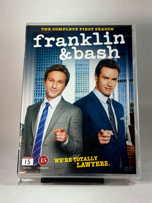 Forside av DVD-cover for Franklin & Bash sesong 1, brukt DVD hos Brukbar Film