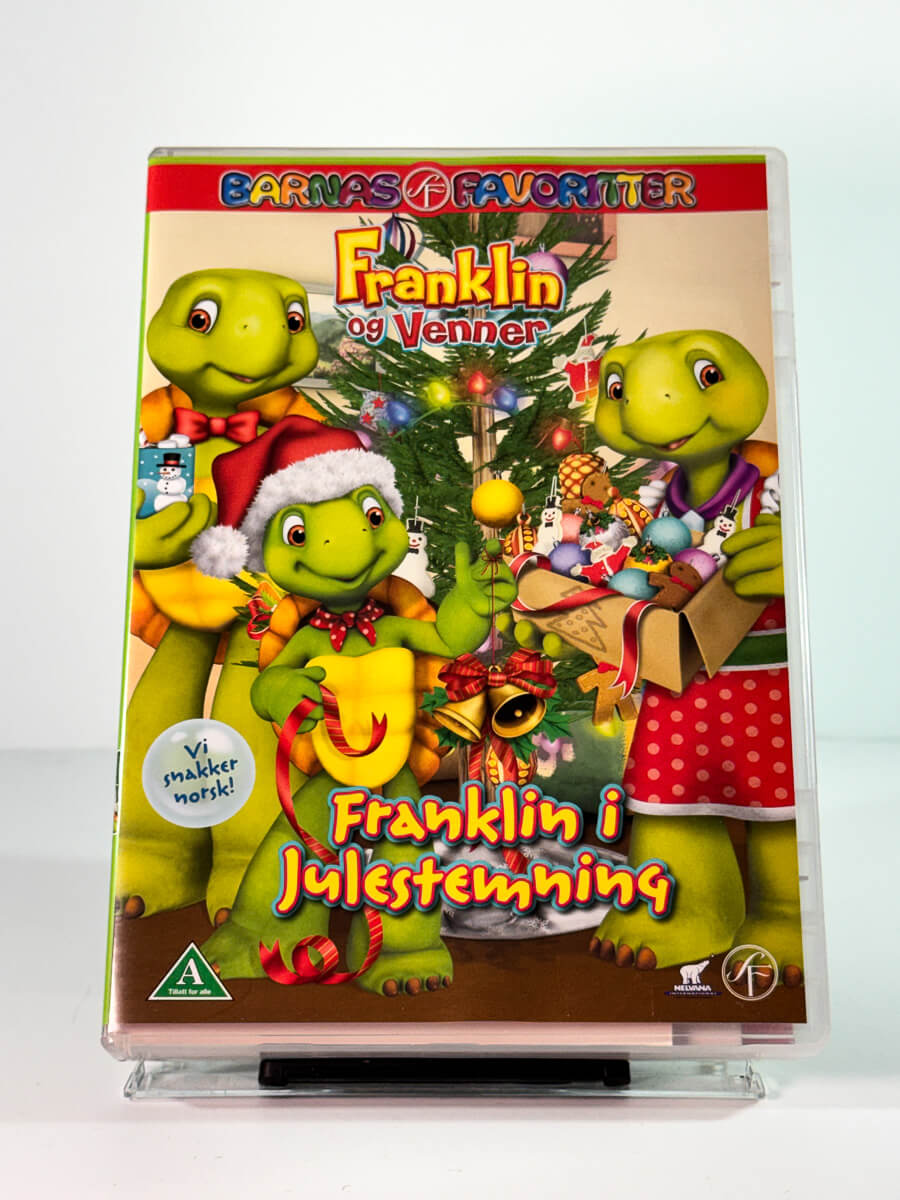 Forside av cover til barnefilmen Franklin i Julestemning, DVD hos Brukbar Film