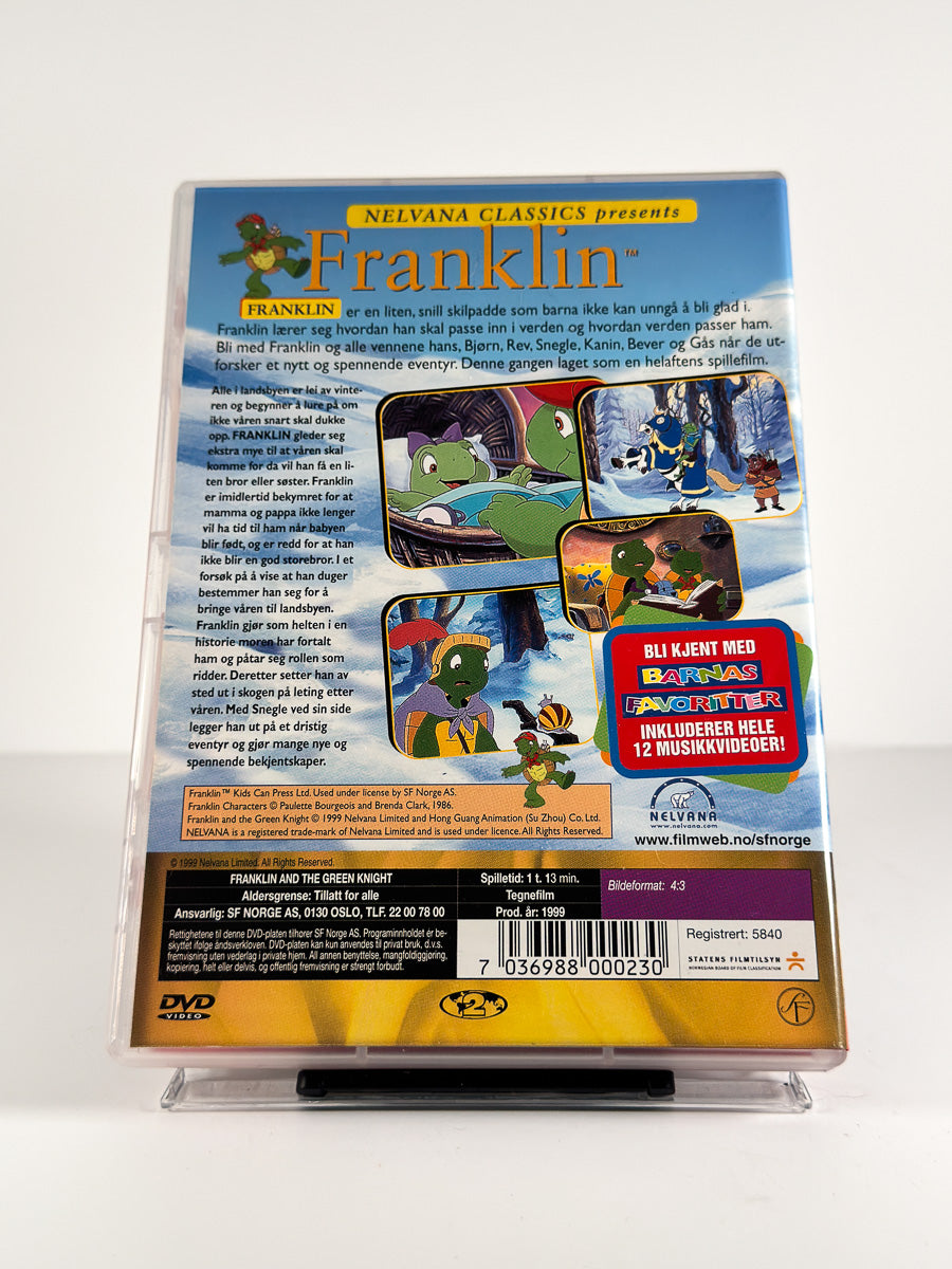 Bakside av cover til Franklin og den grønne ridder på DVD