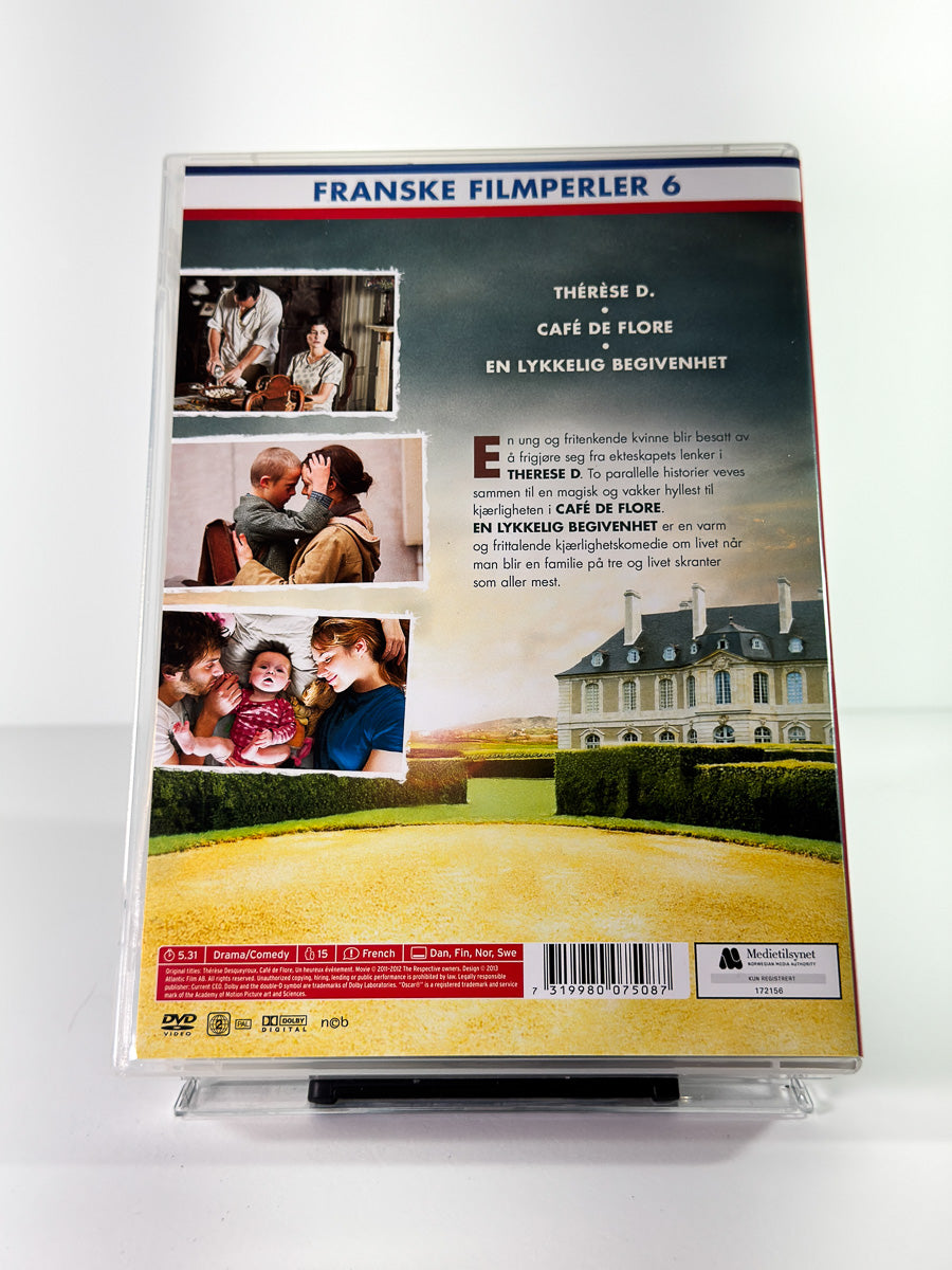 Bakside av cover til Franske filmperler 6, brukt original DVD hos Brukbar Film